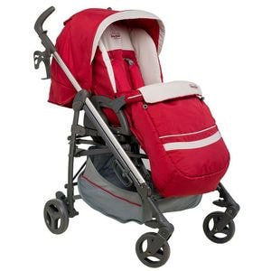 Carucior sport Bebe Stars Gabi, Reversibil, Cos depozitare, Husa picioare, Suport pahar, Geanta, Conform cu EN1888, 0-36 luni, Red