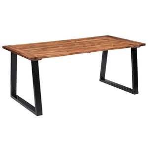 Masa de bucatarie vidaXL, lemn masiv de acacia, 180x90x75 cm, maro