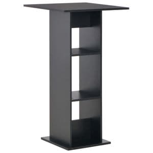Masa de bar vidaXL, 2 persoane, negru, 60 x 60 x 110 cm