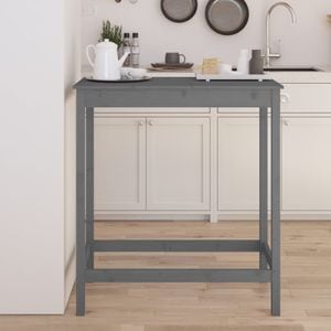 Masa de bar vidaXL, 2 persoane, gri, 100 x 50 x 110 cm
