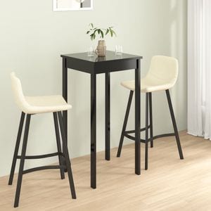 Masa de bar vidaXL, MDF, negru, 55 x 55 x 107 cm