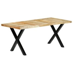 Masa de bucatarie vidaXL, 4 persoane, lemn masiv de mango, 180 x 90 x 76 cm
