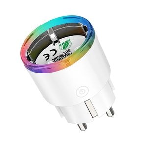 Priza inteligenta programabila WiFi, monitorizare consum energie, 16A, compatibil Tuya/SmartLife/Alexa /Google Assistant, 3000W, 100-240V, alb