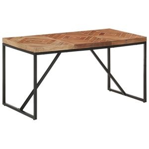 Masa de bucatarie vidaXL, lemn masiv acacia/mango, 140x70x76 cm, maro