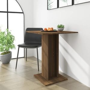 Masuta bistro vidaXL, 60x60x75 cm, stejar maro