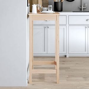 Masa de bar vidaXL, lemn masiv de pin, 50x50x110 cm, maro