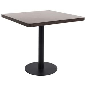 Masa de bistro vidaXL, 80x80x75 cm, maro inchis