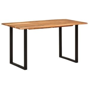 Masa de bucatarie vidaXL, lemn masiv de acacia, 140 x 70 x 76 cm