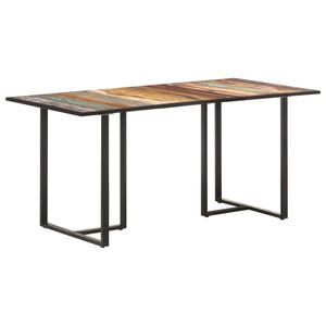Masa de bucatarie vidaXL, lemn masiv reciclat, 160 x 80 x 76 cm