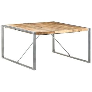 Masa de bucatarie vidaXL, lemn de mango nefinisat, 140x140x75 cm