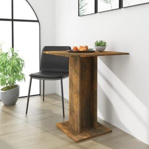 Masuta bistro vidaXL, 60x60x75 cm, stejar fumuriu