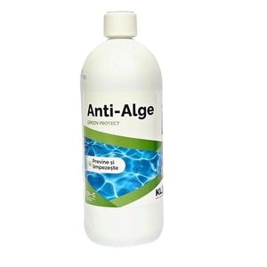 Solutie anti-Alge Green Protect Kloer, previne aparitia algelor, efect de limpezire, fara clor, pentru apa piscina, 1 l