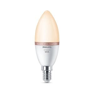Set 3 becuri LED RGB inteligente Philips Smart C37, Wi-Fi/Bluetooth, E14, 4.9W (40W), 2200-6500K, clasa energetica F
