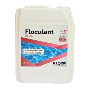 Lichid profesional cu actiune rapida pentru limpezirea apei din piscina, Floculant Plus Kloer, concentrat, imbunatateste calitatea apei, actiune rapida, 5 l