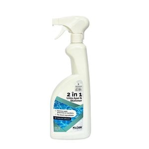 Detergent 2 in 1 pentru linie apa piscine si skimmer, elimina rapid grasimile si murdaria, aplicare usoara, lichid, 730 ml
