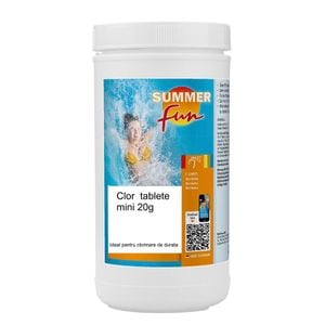 Clor Mini tablete de 20 grame Summer Fun, pentru tratarea apei in piscine, dizolvare lenta, 1 kg