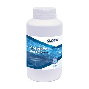 Corector duritate plus Kloer, solid, pentru apa piscina, pentru a creste duritatea apei din piscina, 1 kg