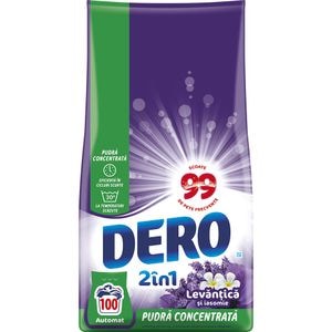 Detergent rufe automat Dero 2in1 Levantica si Iasomie, prospetime de durata, 7.5 kg, 100 spalari