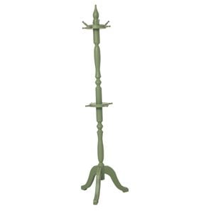 Cuier stativ hol din lemn masiv "Simply Chic", culoare verde P032++P038A, 2 straturi de culori  antichizat, 100% lemn masiv, 59x59x200 cm