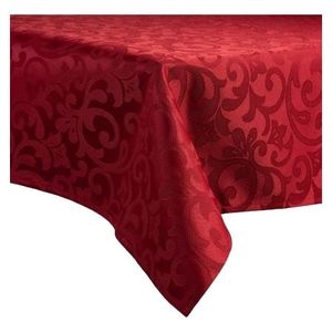Fata de masa din Brocart cu motive florale HouseXL CASA GINO, 160x150 cm, masa 6 persoane, rosu