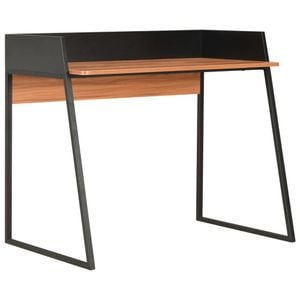 Birou vidaXL, 90x60x88 cm, negru si maro