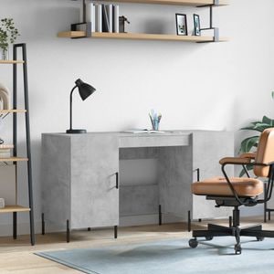 Birou vidaXL, 140x50x75 cm, lemn compozit, gri beton