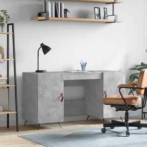Birou vidaXL, 140x50x75 cm, lemn compozit, gri beton