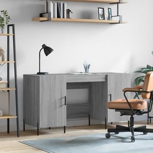 Birou vidaXL, 140x50x75 cm, lemn compozit, gri sonoma
