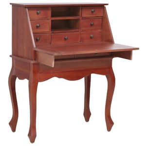 Birou secretar vidaXL, 78x42x103 cm, lemn masiv de mahon, maro