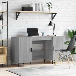 Birou vidaXL, 140x50x75 cm, lemn compozit, gri sonoma