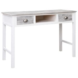 Birou de scris vidaXL, 110x45x76 cm, lemn, gri