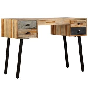 Birou vidaXL, lemn masiv de tec reciclat, 110x50x76 cm 