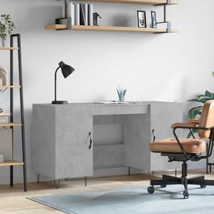 Birou vidaXL, 140x50x75 cm, lemn compozit, gri beton