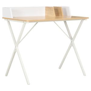 Birou vidaXL, alb/natural, 80 x 50 x 84 cm