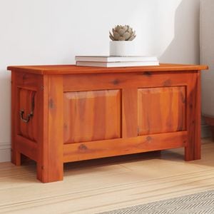 Cufar de depozitare cu capac vidaXL, maro, lemn masiv de acacia, 70 x 35 x 37 cm