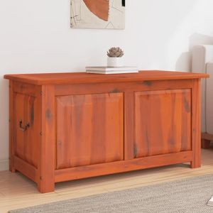 Cufar de depozitare cu capac vidaXL, maro, lemn masiv de acacia, 110 x 55 x 57 cm