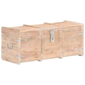 Cufar de depozitare vidaXL, 90 x 40 x 40 cm, lemn masiv de acacia