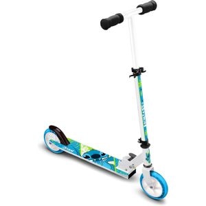  Trotineta pliabila cu 2 roti 7-15 ani, greutate maxima 100 kg, multicolor, ghidon ajustabil, manere pliabile, platforma antiderapanta, frana posterioara cu piciorul, Stitch 