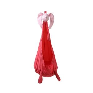 Hamac suspendat, pentru copii, confectionat din tesatura oxford, model tip iepure, multicolor, 130 x 65 cm