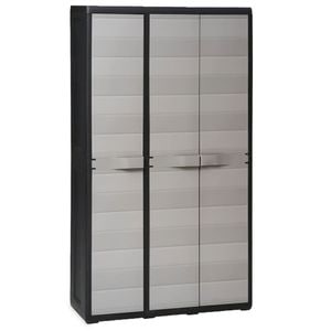 Dulap depozitare gradina VIDAXL, polipropilena, 97 x 38 x 171 cm, gri