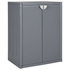 Dulap depozitare gradina vidaXL, gri, 65x45x88 cm, PP ratan