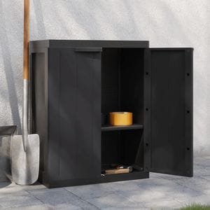 Dulap depozitare de exterior, 65x37x85 cm, Polipropilena, negru