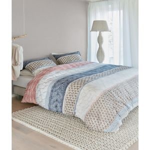 Lenjerie de pat Knitcraft Natyurel XXL, ET COLLECTION, 100% bumbac, cearceaf pat 220x240 cm, cearceaf pilota 200x220 cm, 2 x fete perne 50x70 cm