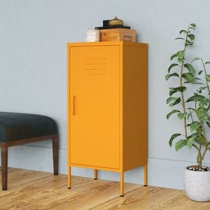 Dulap de depozitare, 42.5x35x101.5 cm, otel, galben mustar