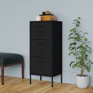 Dulap de depozitare, 42.5x35x101.5 cm, otel, negru