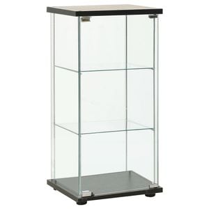 Dulap depozitare, 42.5x36.5x86 cm, sticla securizata, negru