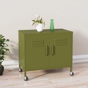Dulap de depozitare, 60x35x56 cm, otel, verde masliniu