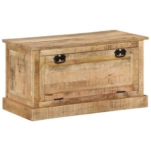 Banca de depozitare pantofi vidaXL, 85x40x45 cm, lemn masiv de mango