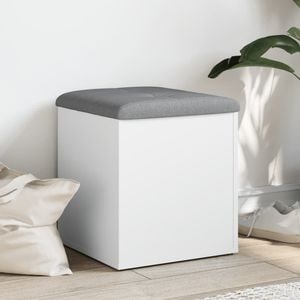 Banca de depozitare vidaXL, alb, 42x42x45 cm, lemn prelucrat