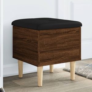 Banca de depozitare vidaXL, 42x42x46 cm, lemn prelucrat, stejar maro